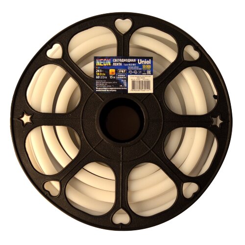 ULS-N12-5050-60LED-m-13mm-IP67-DC24V-14W-m-15M-RGB Светодиодная гибкая герметичная лента, NEON, Катушка 15м, в герметичной упаковке, RGB - фото 2