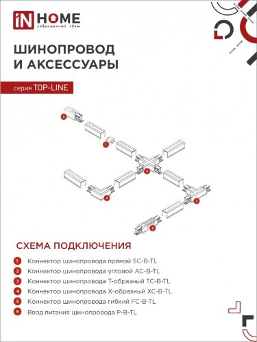 Светильник трековый светодиодный TR-07-TL 15Вт 6500К 1500Лм IP40 24 градуса черный серии TOP-LINE IN HOME - Фото 7