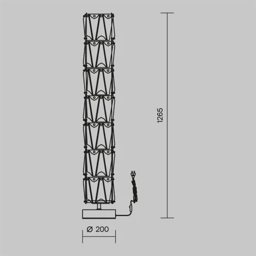 Напольный светильник (торшер) Puntes E14х8 (Золото) - фото 8
