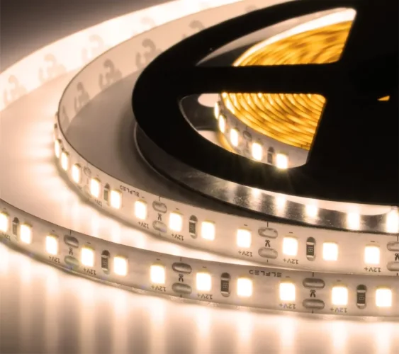 Лента светодиодная герметичная ELF GERMES, 600SMD (2835), 12В, IP65, 5м, белый теплый 2800-3300К - фото
