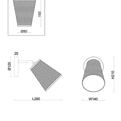 Настенный светильник (бра) FR5260WL-01BS Терра / Terra E14x1 (Латунь) FR5260WL-01BS
