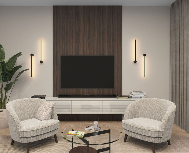 DK5010-BK Бра 600 мм, 3000К, IP20, 5 Вт, черный, алюминий. Фото 5