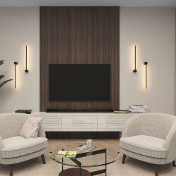 Бра 600 мм, 3000К, IP20, 5 Вт, черный, алюминий, Denkirs DK5010-BK