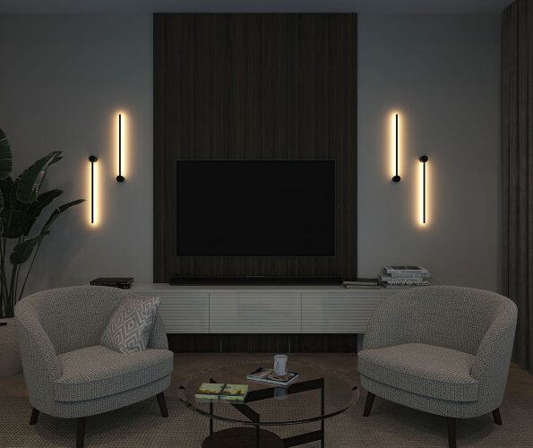 DK5010-BK Бра 600 мм, 3000К, IP20, 5 Вт, черный, алюминий. Фото 6