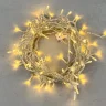 Гирлянда Нить 10м Тепло-Белая 24В, 100 LED, Провод Прозрачный ПВХ, IP54. Фото 1.