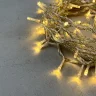 Гирлянда Нить 10м Тепло-Белая 24В, 100 LED, Провод Прозрачный ПВХ, IP54. Фото 2.