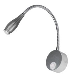 ULT-F22-3W-4000K IP20 SILVER Светильник светодиодный настенный гибкий для интерьерного освещения, 85-265В, Белый свет 4000К, Серебряный, TM Uniel