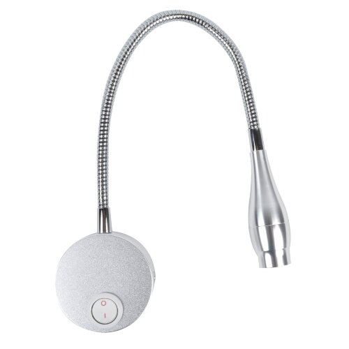 ULT-F22-3W-4000K IP20 SILVER Светильник светодиодный настенный гибкий для интерьерного освещения, 85-265В, Белый свет 4000К, Серебряный, TM Uniel - фото 2