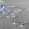Гирлянда Нить 10м Белая 24В, 100 LED, Провод Прозрачный ПВХ, IP54. Фото 3.