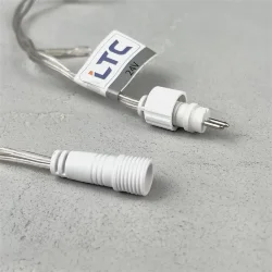 Гирлянда Нить 10м Белая 24В, 100 LED, Провод Прозрачный ПВХ, IP54