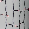 Гирлянда Занавес 2 x 3 м Красный 220В, 600 LED, Провод Черный ПВХ, IP54. Фото 4.