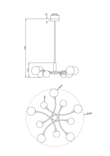 Люстра Freya FR5116PL-10BS (Латунь) - фото 2