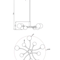 Люстра Freya FR5116PL-10BS (Латунь)