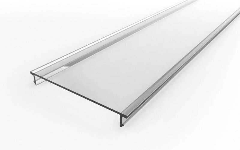 Рассеиватель поликарбонатный для профиля LC-LRM-P44-2 прозрачный - фото