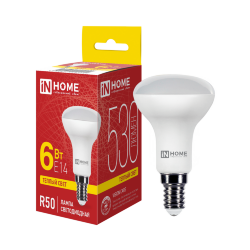 Лампа светодиодная LED-R50-VC 6Вт 230В Е14 3000К 530Лм IN HOME