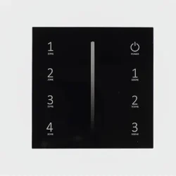 Сенсорная панель T11-1 Black IC16 (220V, DIM, 4 zone, DMX512, RF 2.4GHz)