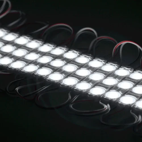 Светодиодный модуль 3LED 12В, 0.72W, 11000K, 80Lm, IP67. Фото 2.