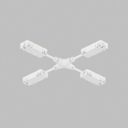 Гибкий Х-образный, электрический коннектор трека SMART, белый, Denkirs TR2116-WH