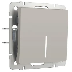 Выключатель одноклавишный проходной с подсветкой (дымчатый) W1212104