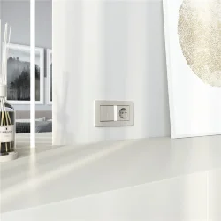 Выключатель одноклавишный проходной с подсветкой (дымчатый) W1212104