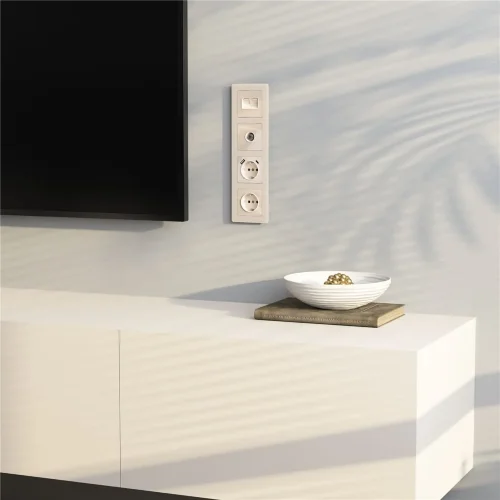 ТВ-розетка оконечная (айвори акрил) W1183043 - фото 3