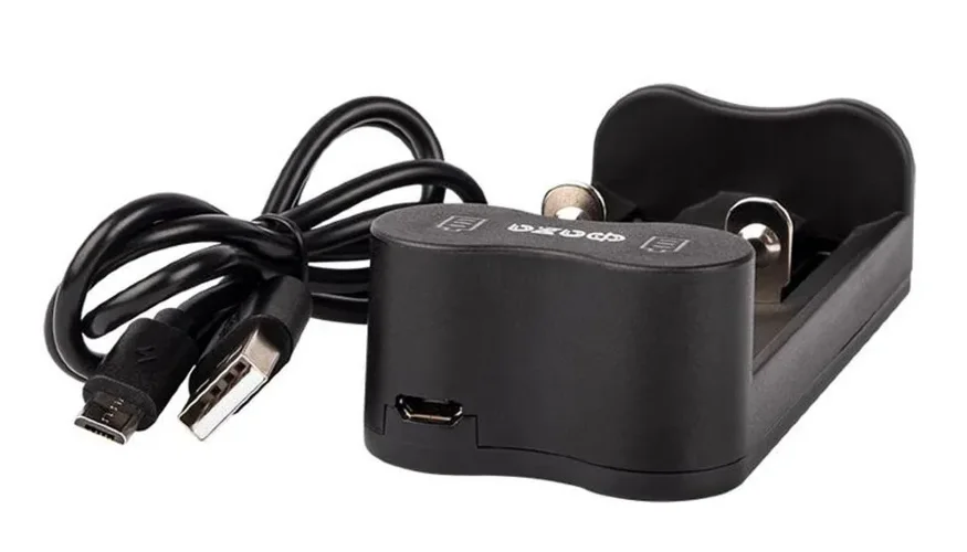 Устройство зарядное L-71USB 2х500мА Li-ion (16340/17650/18650/26650/20700 и др.) 4.2В DC USB-MicroUSB в компл. ФАZА 5032385 - фото 2