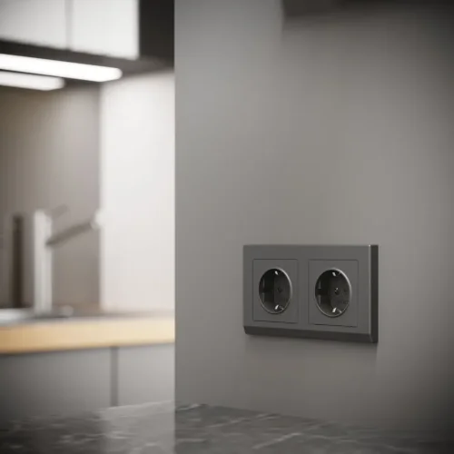 Рамка из поликарбоната на 2 поста Stark графит матовый W0021864 - фото 5