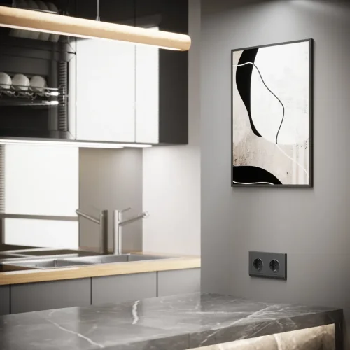 Рамка из поликарбоната на 2 поста Stark графит матовый W0021864 - фото 6