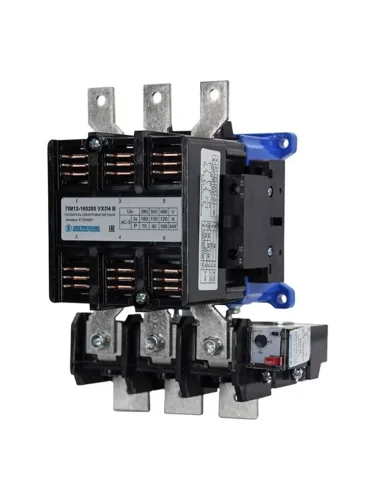 Пускатель электромагнитный ПМ12-160200 УХЛ4 В 160А 220В/50Гц AC 2НО+2НЗ нереверсивный с реле РТТ-326 136-160А Электротехник ET504291 - фото