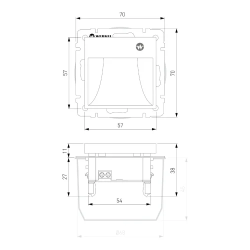 Встраиваемая LED подсветка с датчиком движения и изменяемой цветовой температурой (черный матовый) W1154608 - фото 7