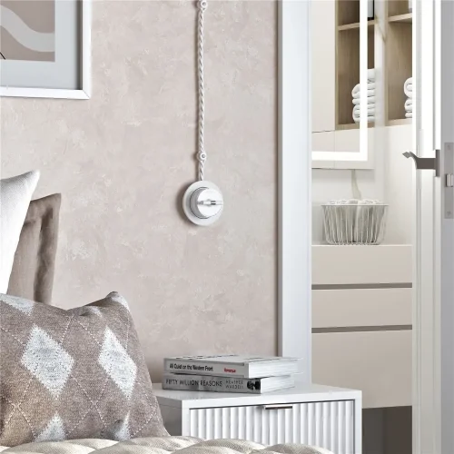 Выключатель на 4 положения двухклавишный Vintage белый матовый/хром W5822050 - фото 2