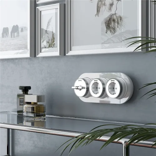 Выключатель на 4 положения двухклавишный Vintage белый матовый/хром W5822050 - фото 3