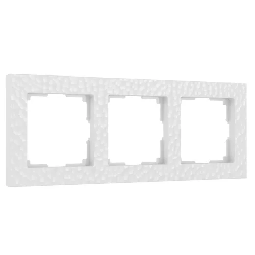 Рамка из поликарбоната на 3 поста Hammer белый W0032401 - фото