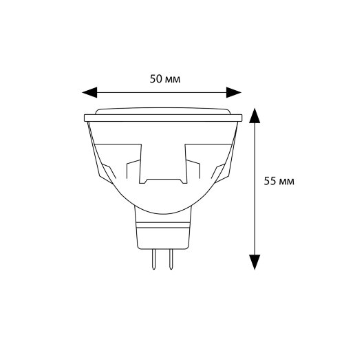 LED-JCDR 6W-WW-GU5.3-FR-DIM PLP01WH Лампа светодиодная, диммируемая, Форма JCDR, матовая, Серия ЯРКАЯ, Теплый белый свет 3000K - фото 6