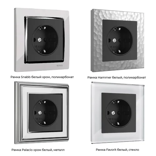 Розетка с заземлением и шторками (черный матовый) W1171108 - фото 3