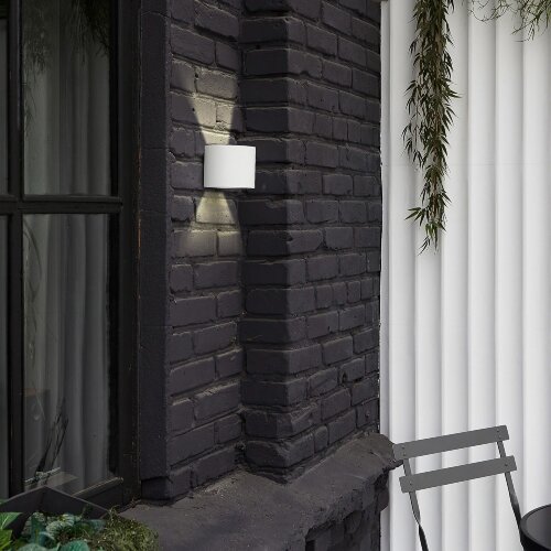 ULU-S56B-2x3W-3000K+4000K+6000K IP65 WHITE Светильник светодиодный уличный, Архитектурный накладной, С переключателем цвета свечения, Теплый3000K-Белый4000K-Дневной6000K, Корпус белый, TM Uniel - фото 2