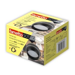 DLC-S614 GX53 BLACK-SILVER Светильник декоративный встраиваемый-накладной, серия Sotto, Без лампы, цоколь GX53, Металл, Черный-Серебро, TM Fametto