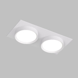 Встраиваемый светильник FLAT, IP 20, до 15 Вт, GX53, LED, белый, алюминий, Denkirs DK2092-WH