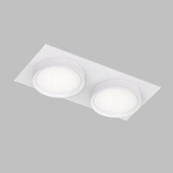 Встраиваемый светильник FLAT, IP 20, до 15 Вт, GX53, LED, белый, алюминий, Denkirs DK2092-WH