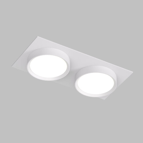 DK2092-WH Встраиваемый светильник FLAT, IP 20, до 15 Вт, GX53, LED, белый, алюминий.