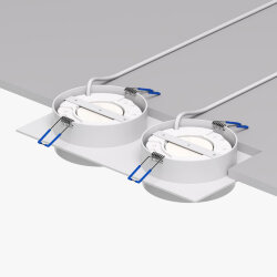 Встраиваемый светильник FLAT, IP 20, до 15 Вт, GX53, LED, белый, алюминий, Denkirs DK2092-WH
