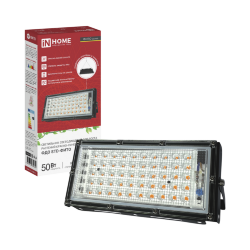 Прожектор светодиодный ФДО STD-ФИТО красно-синий спектр 50Вт IP65 черный IN HOME