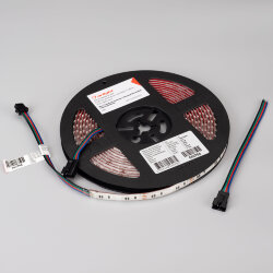Светодиодная лента герметичная RTW-SE-А120-8mm 24V RGB (12 W/m, IP65, 2835, 5m) (Arlight, 5 лет) 042906