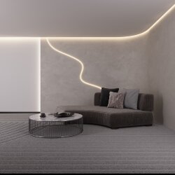 Светодиодная лента герметичная AURORA-PS-A120-12x6mm 24V Blue (10 W/m, IP65, 2835, 5m) (Arlight, Силикон)