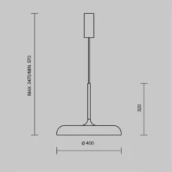 Подвесной светильник Gerhard 3000К 26Вт (Серый)