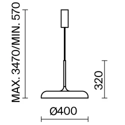 Подвесной светильник Gerhard 3000К 26Вт (Серый)