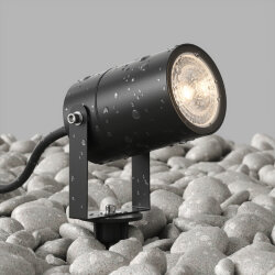 Грунтовый светильник MOSS, IP65, GU10 LED, до 15 Вт, черный, алюминий, Denkirs DK9800-BK