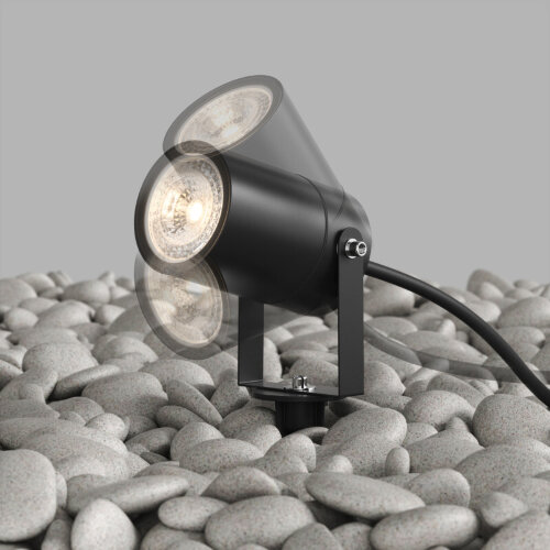 DK9800-BK Грунтовый светильник MOSS, IP65, GU10 LED, до 15 Вт, черный, алюминий. Фото 4