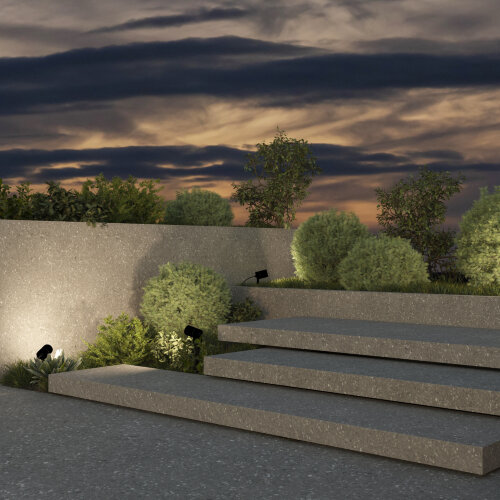 DK9800-BK Грунтовый светильник MOSS, IP65, GU10 LED, до 15 Вт, черный, алюминий. Фото 5