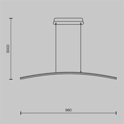 Подвесной светильник Curve 3000-4000K 15Вт (Черный) - фото 7
